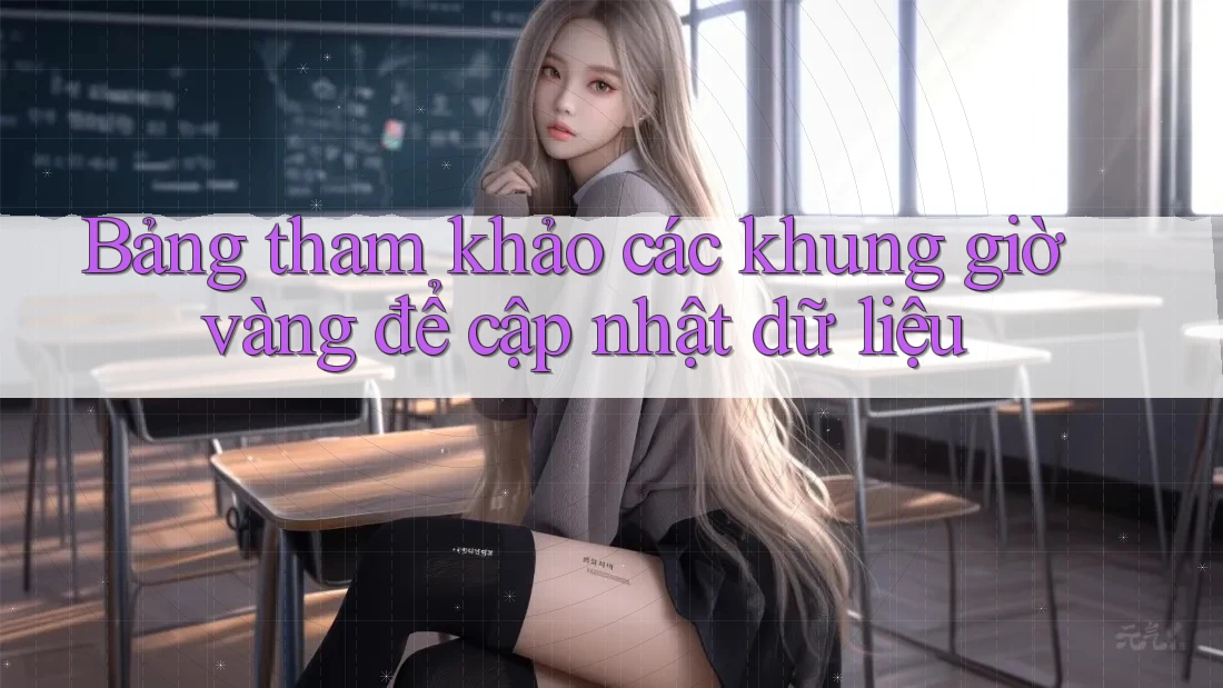 Bảng tham khảo các khung giờ vàng để cập nhật dữ liệu