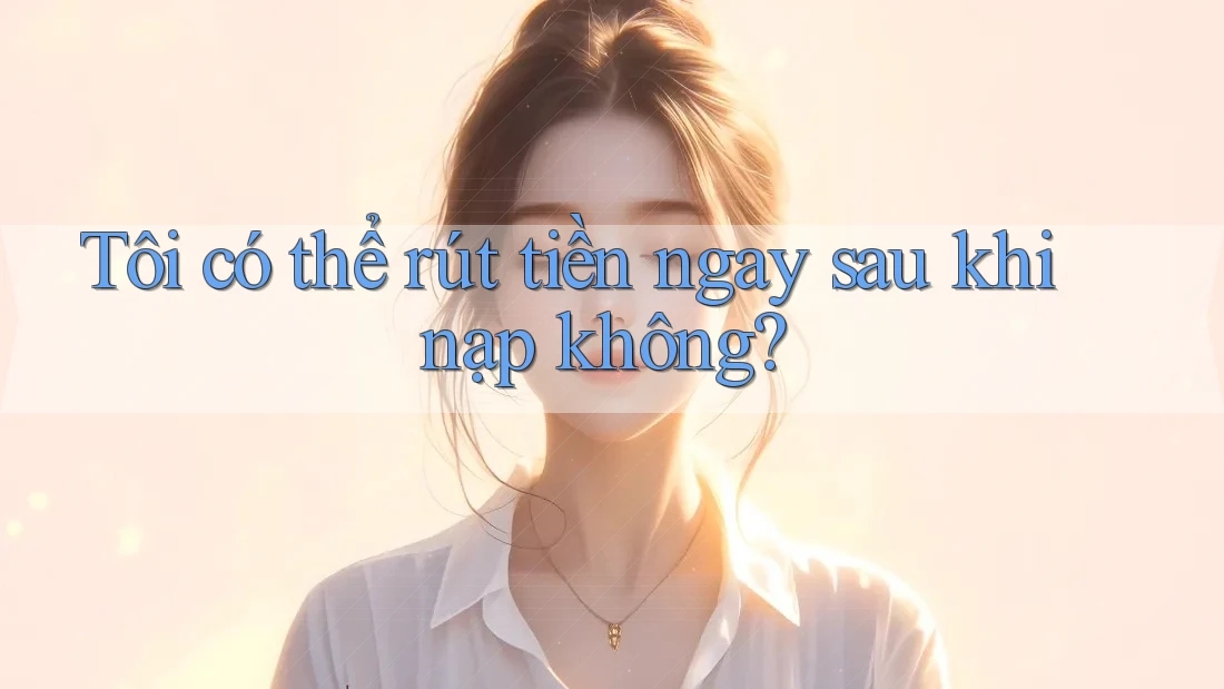 Tôi có thể rút tiền ngay sau khi nạp không? Tôi có thể rút tiền ngay sau khi nạp không?